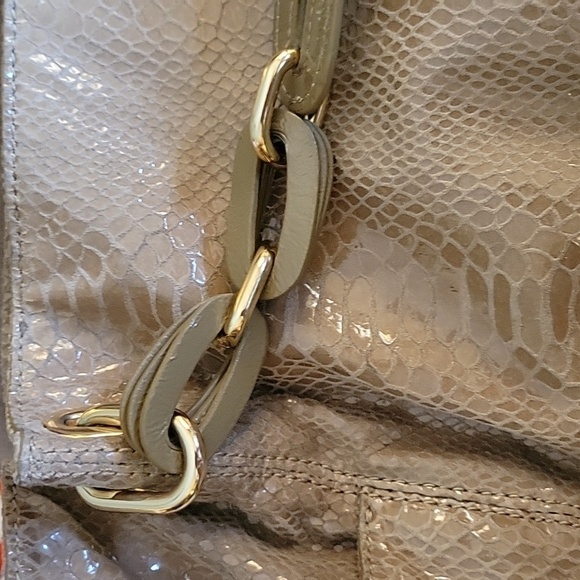 Vtg MICHAEL KORS 1990s Tan Snakeskin Slouchy Hobo Bag AP-1012 - Picture 14 of 14